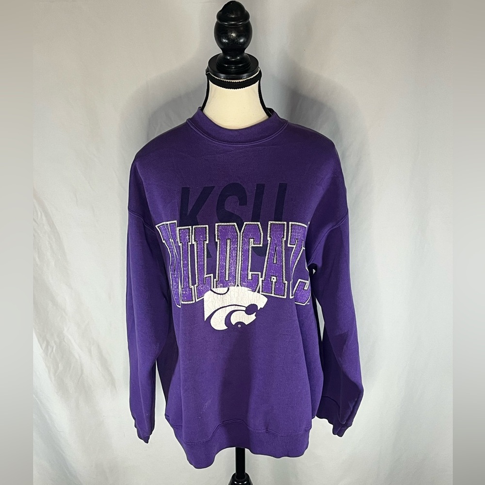 Savvy Kansas State Wildcats Vintage Women’s Pullover Crewneck Sweatshirt KSU